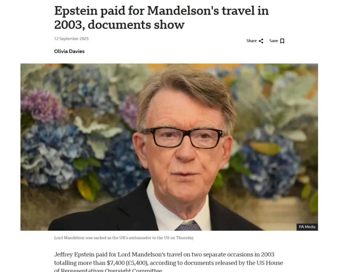 Scandale Epstein-Mandelson : les documents révélateurs
