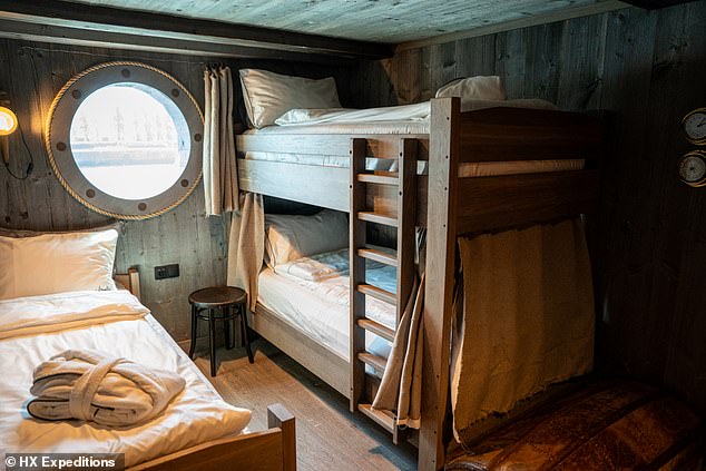 HX Expeditions offre une cabine de 1896 sans gadgets ni douches modernes