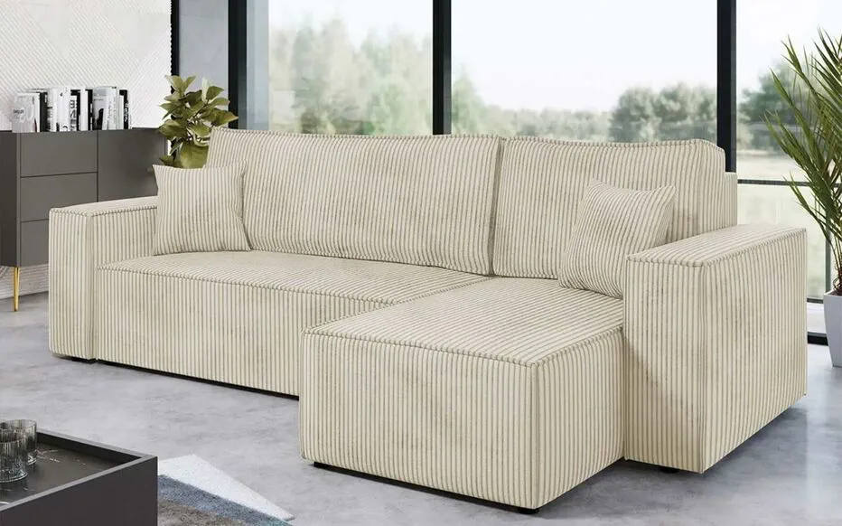 Canapé d'angle réversible, convertible et doté d'un coffre discret : un excellent rapport qualité-prix